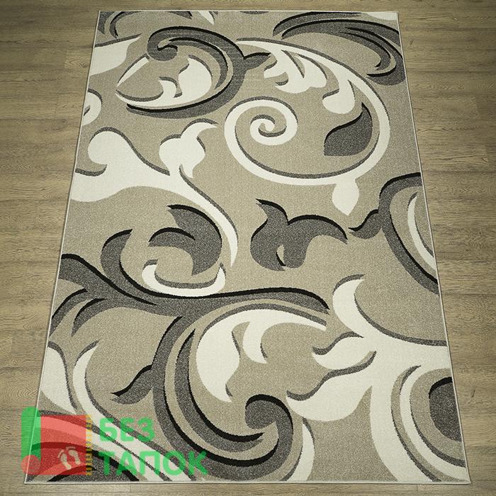 Ковер, Фиеста, 36107-36955, Цветочный, Бежевый Белый Серый