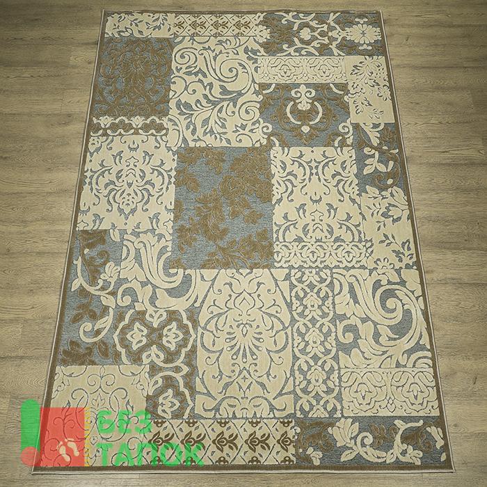 Ковер, Шенилл, 27804_24188, Неоклассика, Серый Бежевый