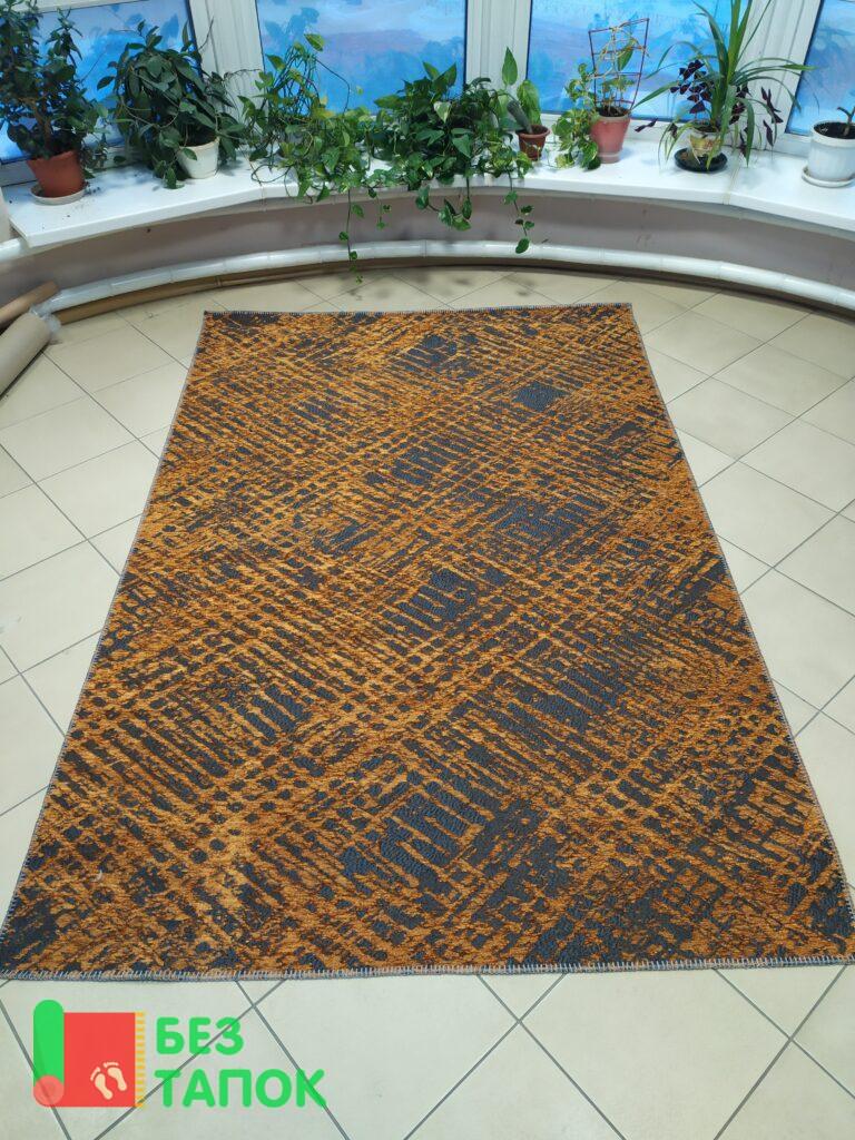 Ковер, Циновка Sample, 01A, Абстрацкия, Кирпичный Терракотовый Серый