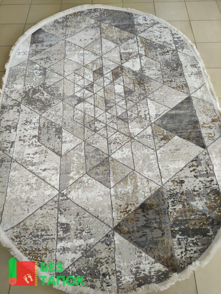 Ковер, Турция (Deco), 10133а, Абстрацкия, Серый Белый Бежевый