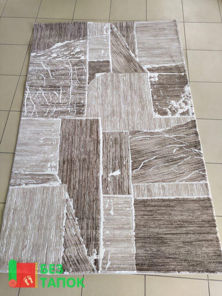 Ковер, Velvet, 10169а, Абстрацкия, Бежевый Кофейный