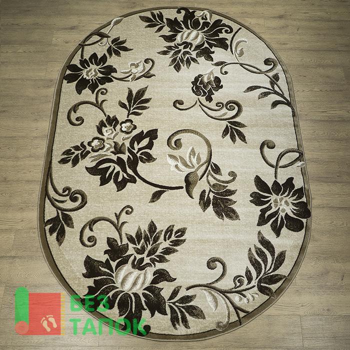 Ковровая дорожка, Круиз, 22314-29626, Цветочный, Бежевый Кофейный