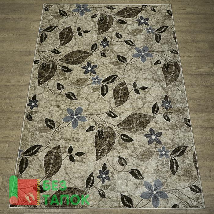 Ковер, Круиз, 22401-29726, Растительный, Бежевый Белый Серый