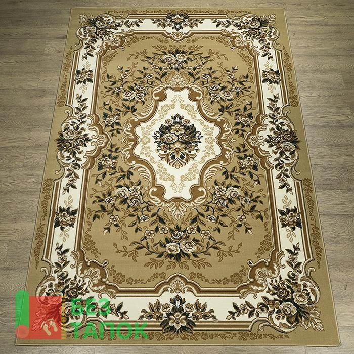 Ковер, Лайла Де Люкс, 15362-10222, Классика, Бежевый Белый