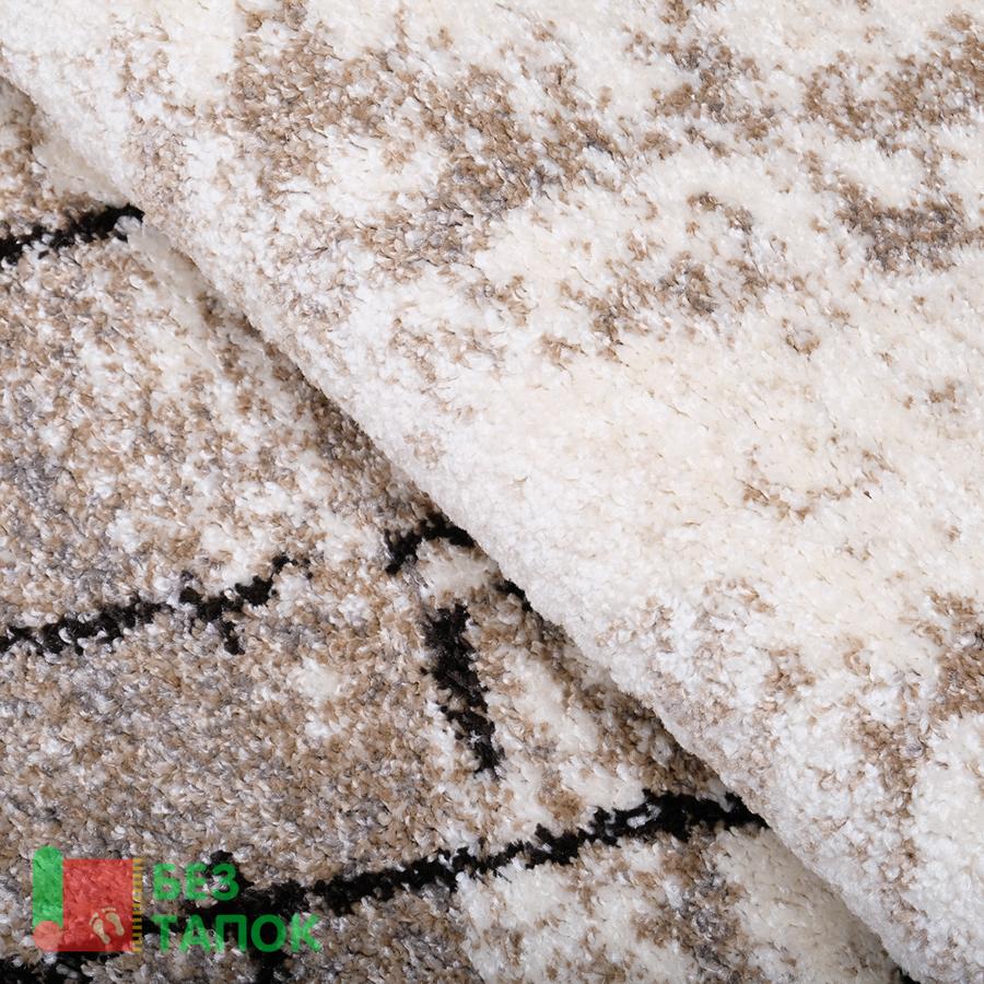 Ковер, Shaggi Vesta, 46214-45154, Современный, Бежевый Белый Серый