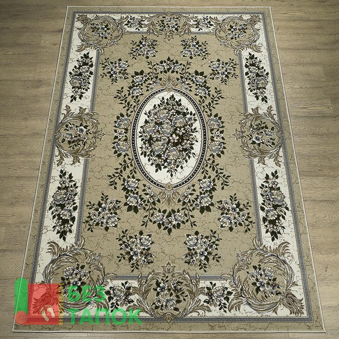 Ковер, Круиз, 22416-29766, Классика, Бежевый Белый Серый Зеленый