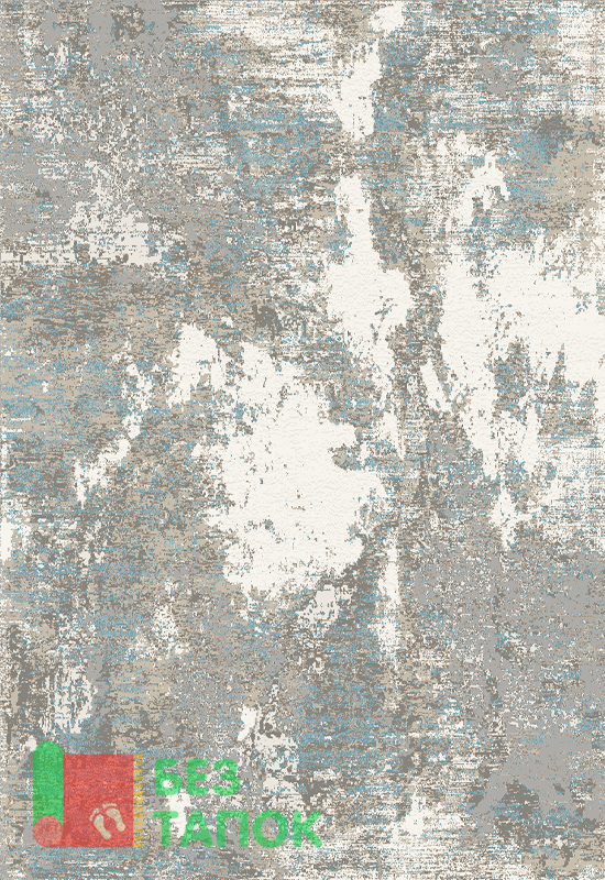 Ковер, Лакшери, 27704-23618, Современный, Белый Серый Голубой