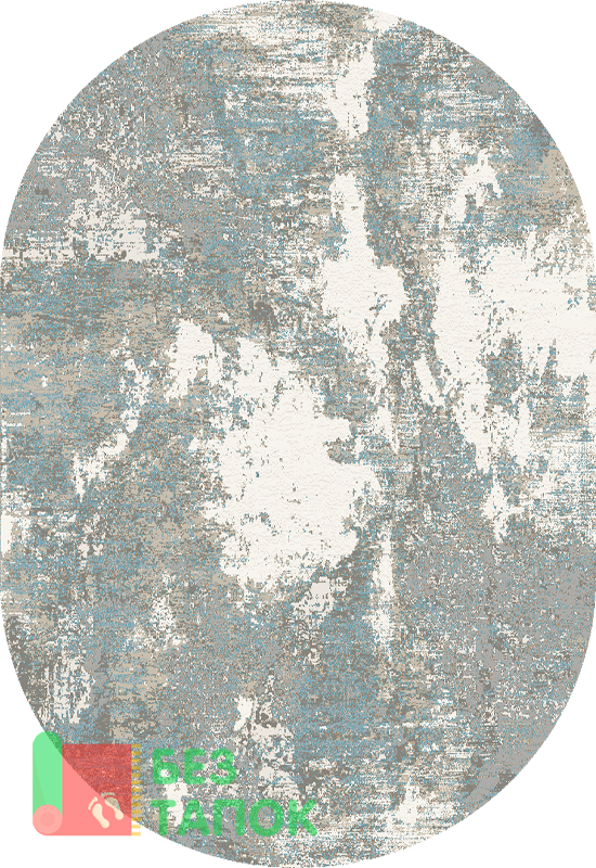 Ковер, Лакшери, 27704-23618, Современный, Белый Серый Голубой