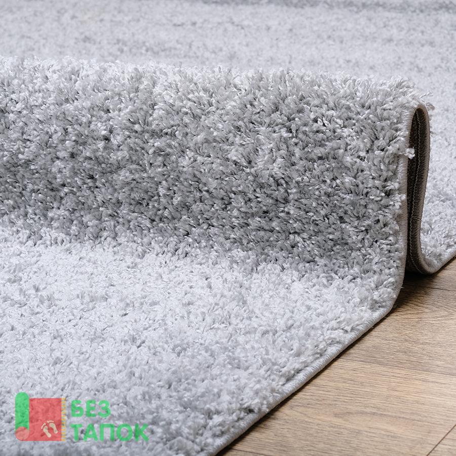 Ковер, Шагги fugion, 44102-46122, Однотонный, Серый