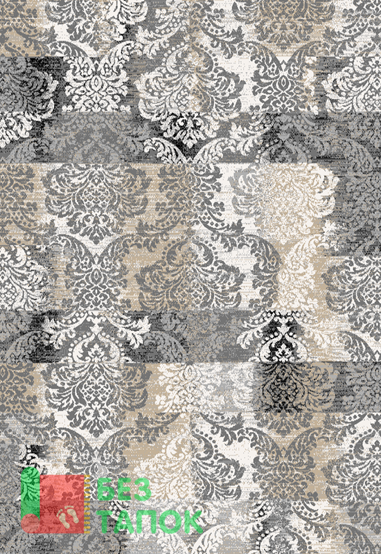 Ковер, Лайла Де Люкс, 15752_10732, Современный, Серый Белый Бежевый